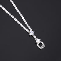 ZIRAVE Jewelry  Princess-Cut Simulated Diamond Tennis Necklace