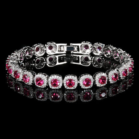 ZIRAVE jewelry retro simulation corundum light luxury full diamond bracelet
