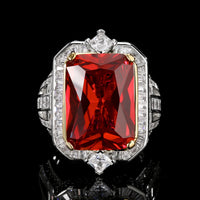 ZIRAVE Jewelry Vintage Simulated Gemstone Emerald-Cut Ring