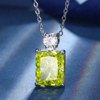 ZIRAVE Jewelry Radiant-Cut Yellow Diamond Simulated Necklace