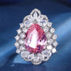 ZIRAVE Jewelry Teardrop Faux Gem Halo Jewelry Set