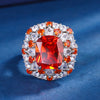 ZIRAVE jewelry simulation color treasure fat square color diamond rings