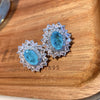 ZIRAVE jewelry retro style simulation paraiba sapphire set