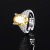 ZIRAVE Jewelry Simulated Pigeon Egg Colored Sapphire Ring