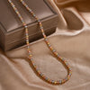 ZIRAVE Jewelry TTri-color diamond-cut bead jewelry set.