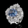 ZIRAVE Imitation Peacock Sapphire Jewelry Set