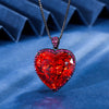 ZIRAVE Jewelry Titanic Heart of the Ocean Heart-Shaped Gemstone Necklace
