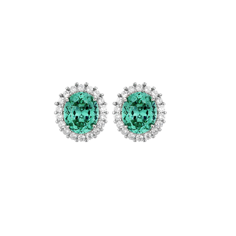 ZIRAVE Jewelry Imitation Para Green Earrings