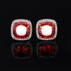 ZIRAVE Jewelry  Cushion-Cut Simulated Orange Sapphire Earrings