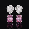 ZIRAVE Jewelry Camellia Simulated Gemstone Jewelry Set (Necklace + Earrings)