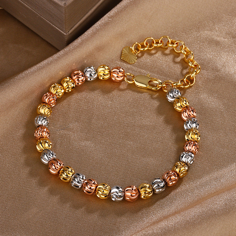 ZIRAVE jewelry retro electroplated color gold bracelet