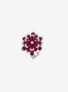 ZIRAVE Jewelry Imitation Ruby Eternal Flower High-end Luxury Gift Ring