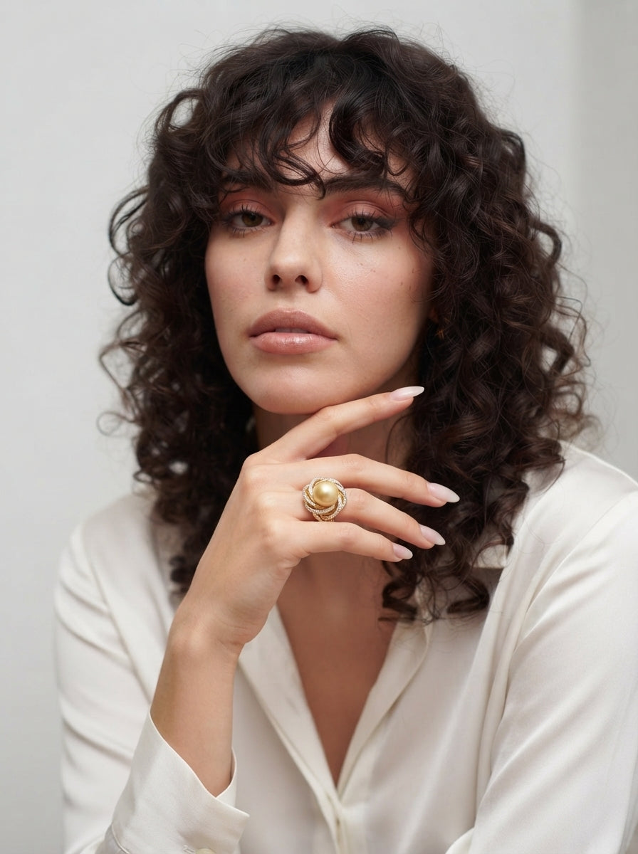 ZIRAVE Jewelry Vintage Simulated Pearl Star Ring
