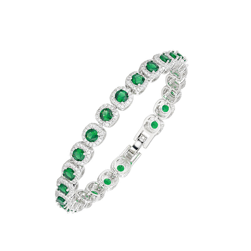 ZIRAVE jewelry retro simulation corundum light luxury full diamond bracelet