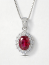 ZIRAVE Jewelry Imitation Ruby Vintage Jewelry Nacklace