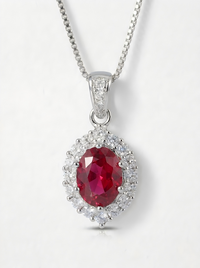 ZIRAVE Jewelry Imitation Ruby Vintage Jewelry Nacklace