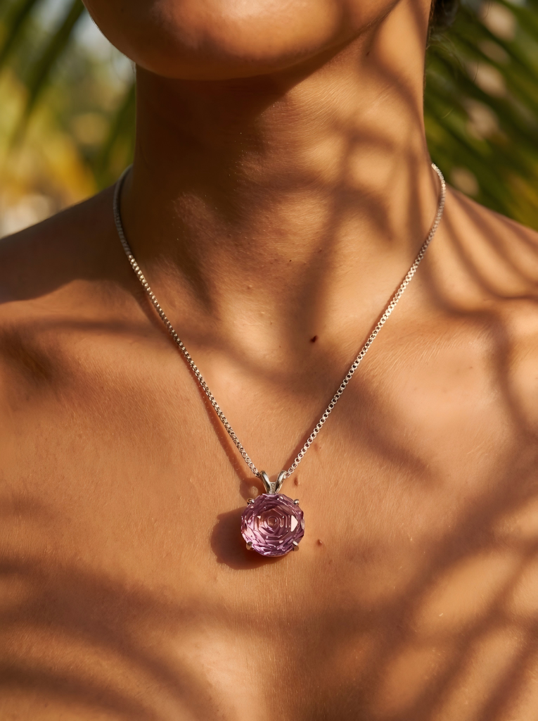 ZIRAVE Jewelry Copper-Based Gold-Plated Dried Rose Minimalist Nacklace